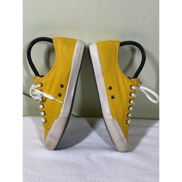 Seavees Monterey Canvas Sneaker Womens Sz 7 Mustard Yellow Lace Up Low Top - Picture 8 of 15